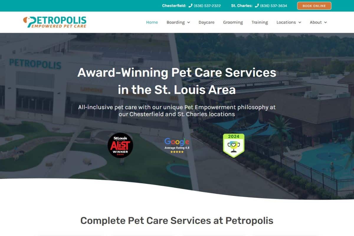 Petropolis Website Design Screenshot